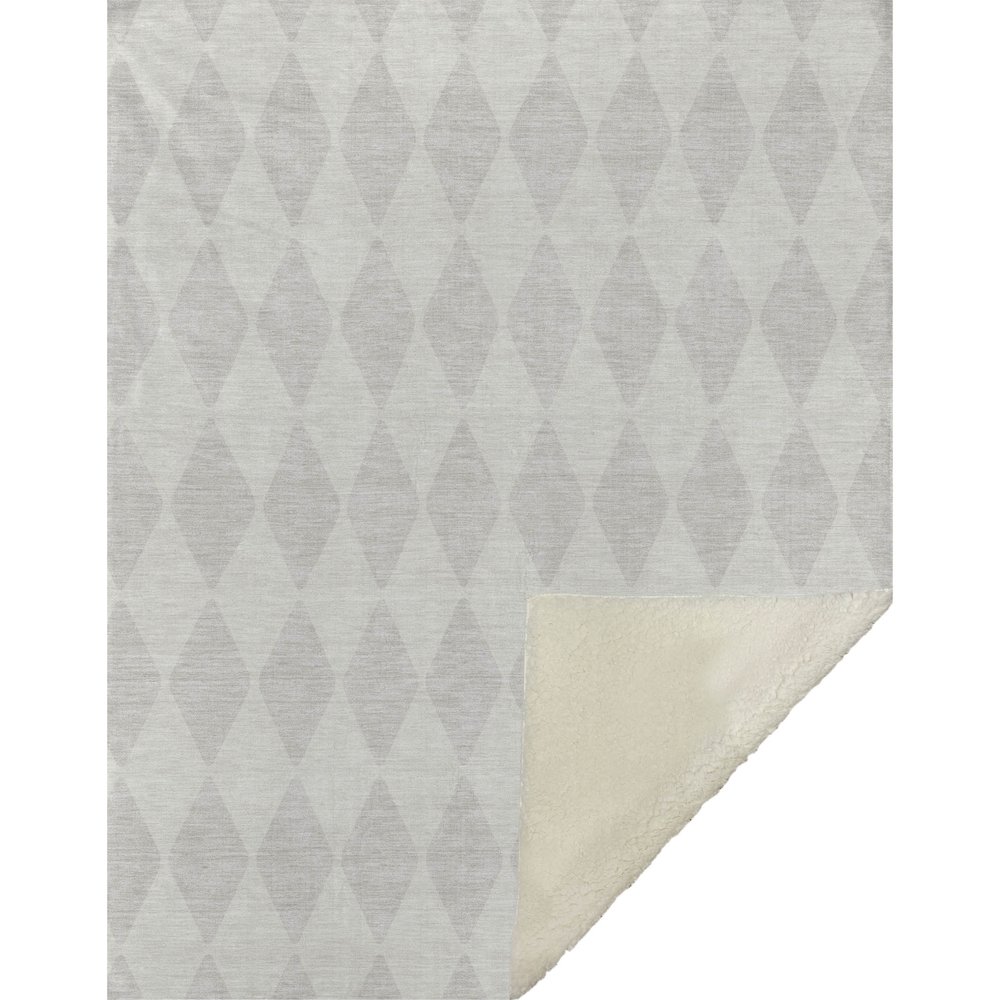 Premium Machine Washable ASB578 Ivory 50" x 70" Sherpa Throw Blanket. Picture 1