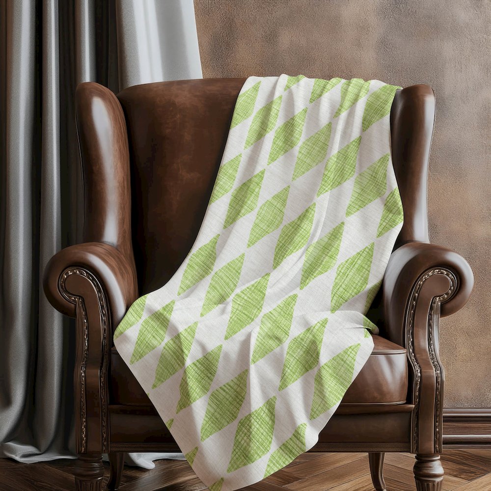 Premium Machine Washable ASB578 Lime 50" x 70" Sherpa Throw Blanket. Picture 5
