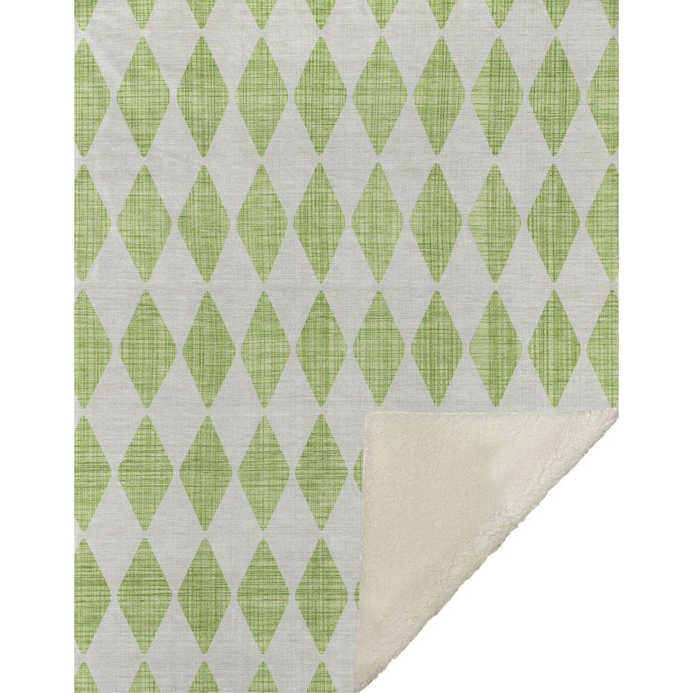 Premium Machine Washable ASB578 Lime 50" x 70" Sherpa Throw Blanket. Picture 1