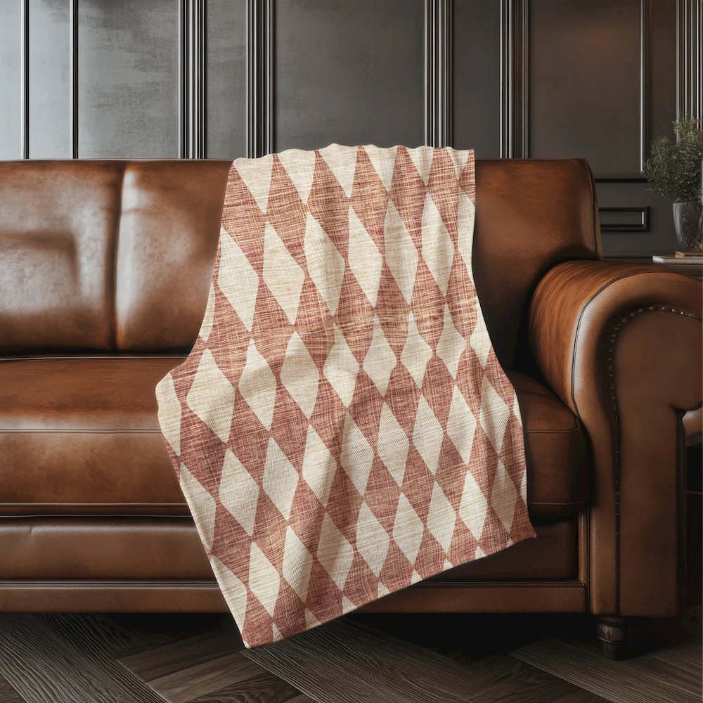 Premium Machine Washable ASB578 Paprika 50" x 70" Sherpa Throw Blanket. Picture 4