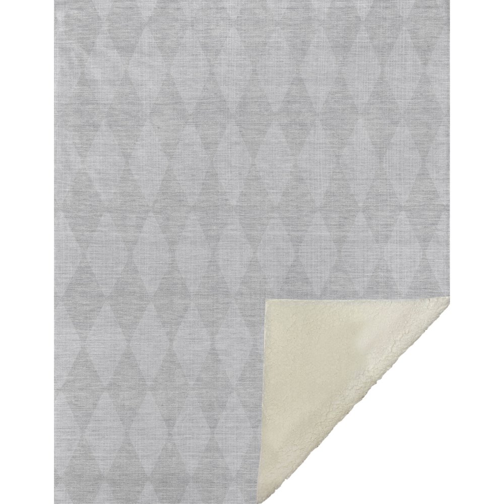 Premium Machine Washable ASB578 Pewter 50" x 70" Sherpa Throw Blanket. Picture 1
