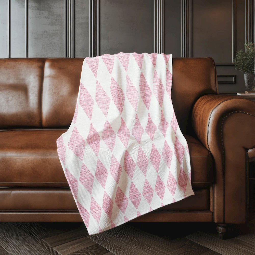 Premium Machine Washable ASB578 Pink 50" x 70" Sherpa Throw Blanket. Picture 4