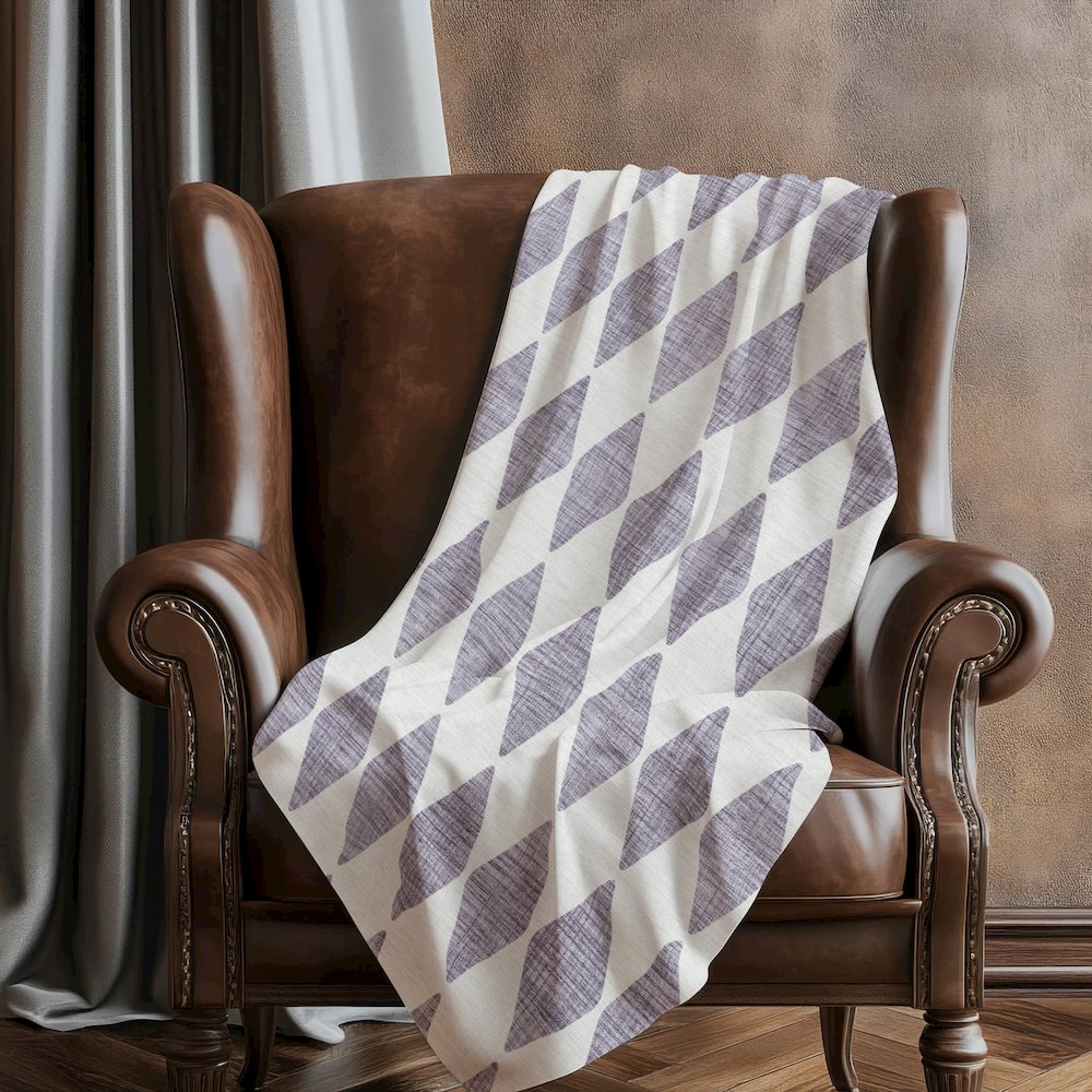 Premium Machine Washable ASB578 Purple 50" x 70" Sherpa Throw Blanket. Picture 5