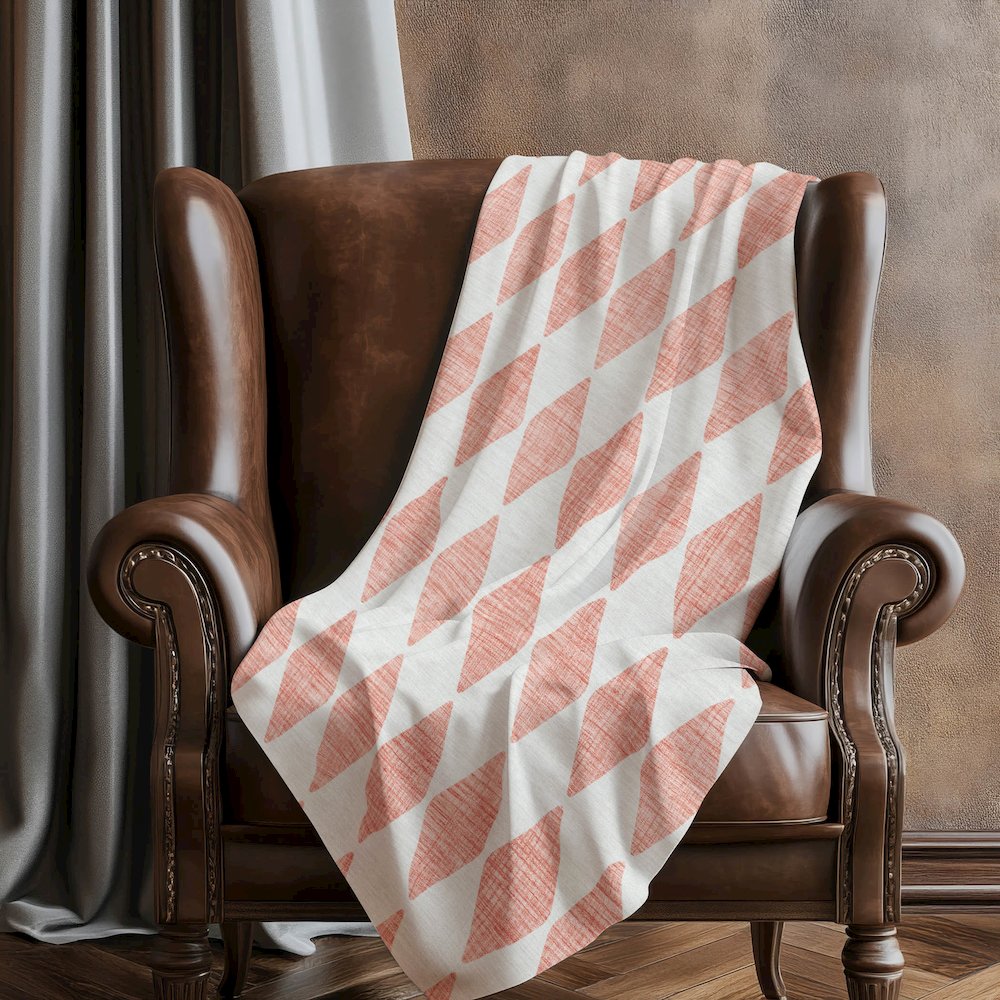 Premium Machine Washable ASB578 Salmon 50" x 70" Sherpa Throw Blanket. Picture 5