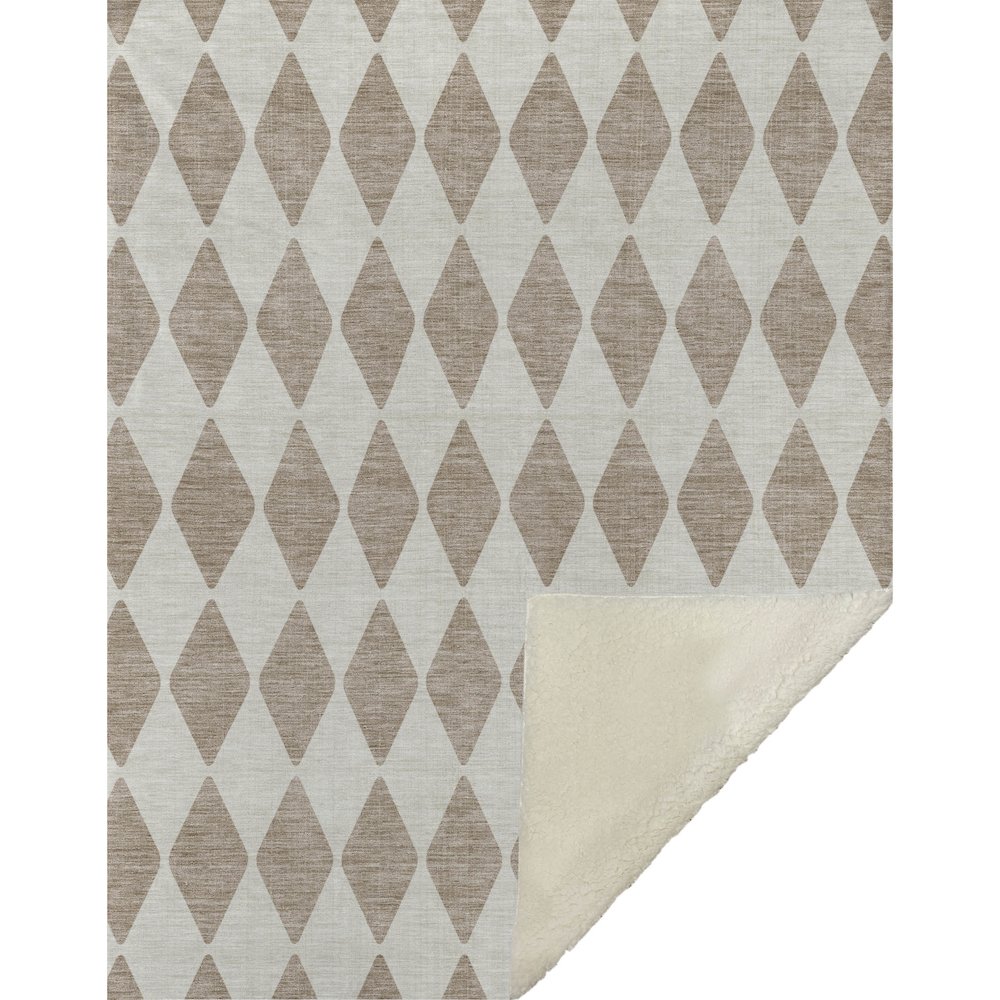 Premium Machine Washable ASB578 Taupe 50" x 70" Sherpa Throw Blanket. Picture 1