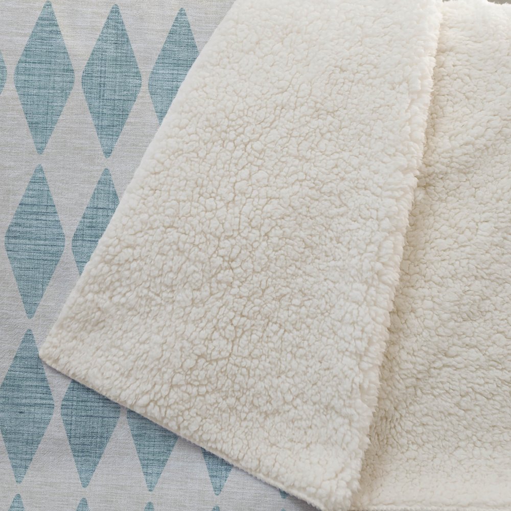 Premium Machine Washable ASB578 Teal 50" x 70" Sherpa Throw Blanket. Picture 2