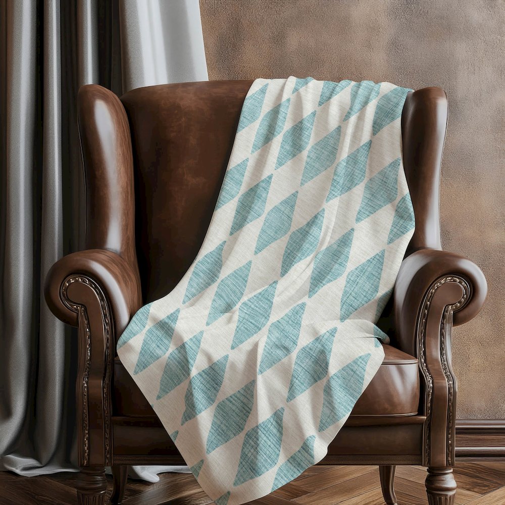 Premium Machine Washable ASB578 Teal 50" x 70" Sherpa Throw Blanket. Picture 5