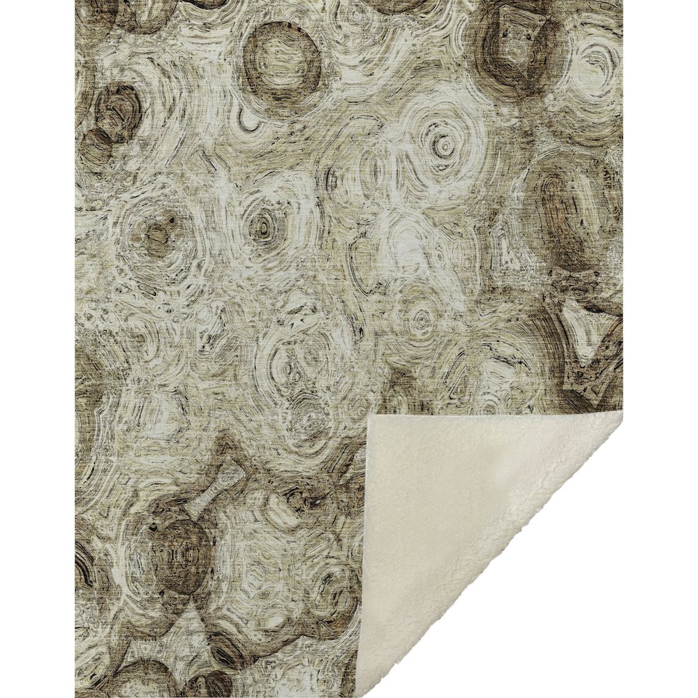 Premium Machine Washable ASB579 Beige 50" x 70" Sherpa Throw Blanket. Picture 1