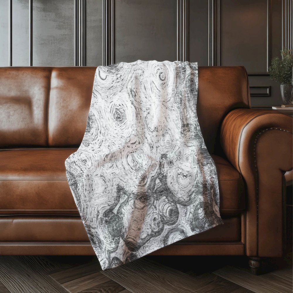 Premium Machine Washable ASB579 Gray 50" x 70" Sherpa Throw Blanket. Picture 4