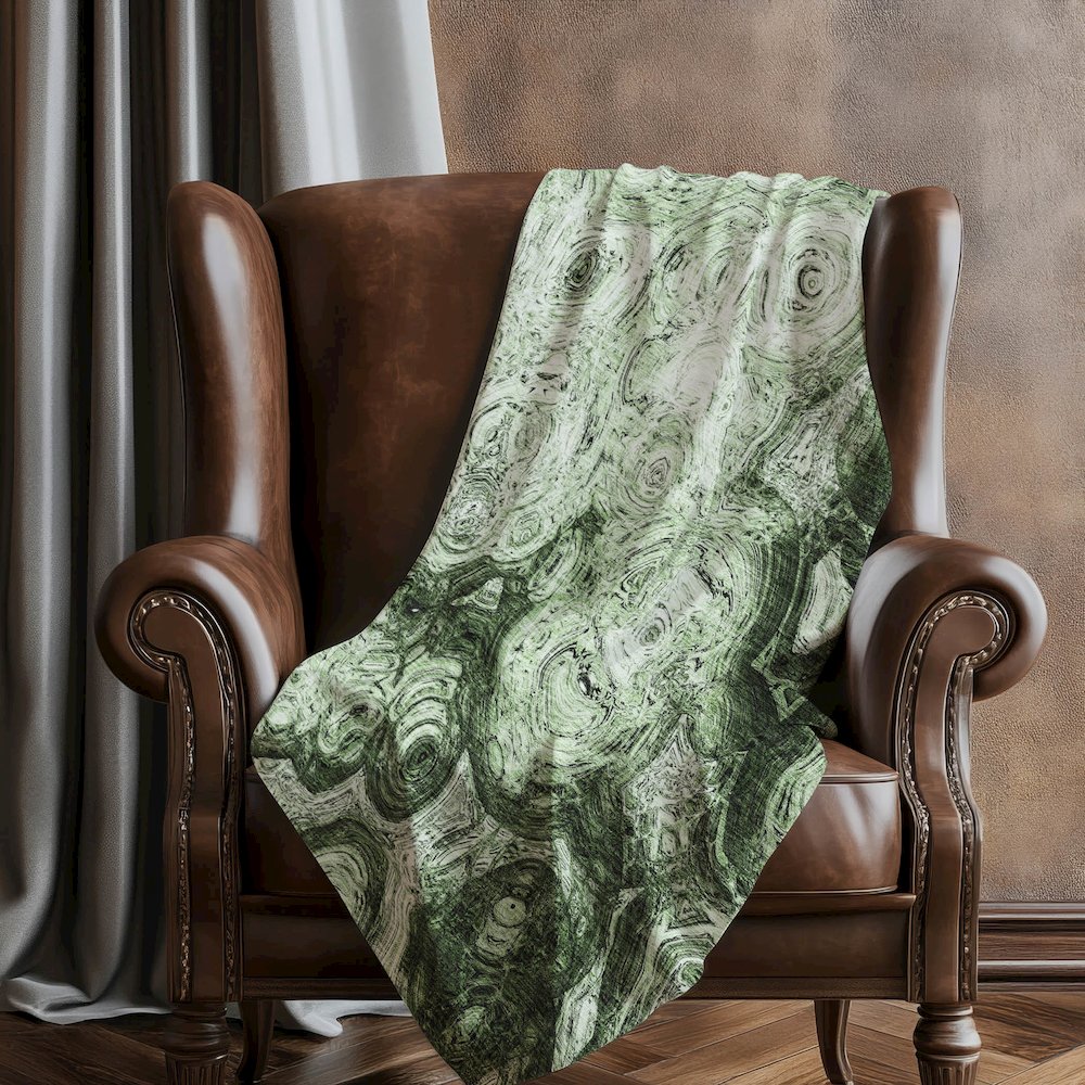 Premium Machine Washable ASB579 Green 50" x 70" Sherpa Throw Blanket. Picture 5
