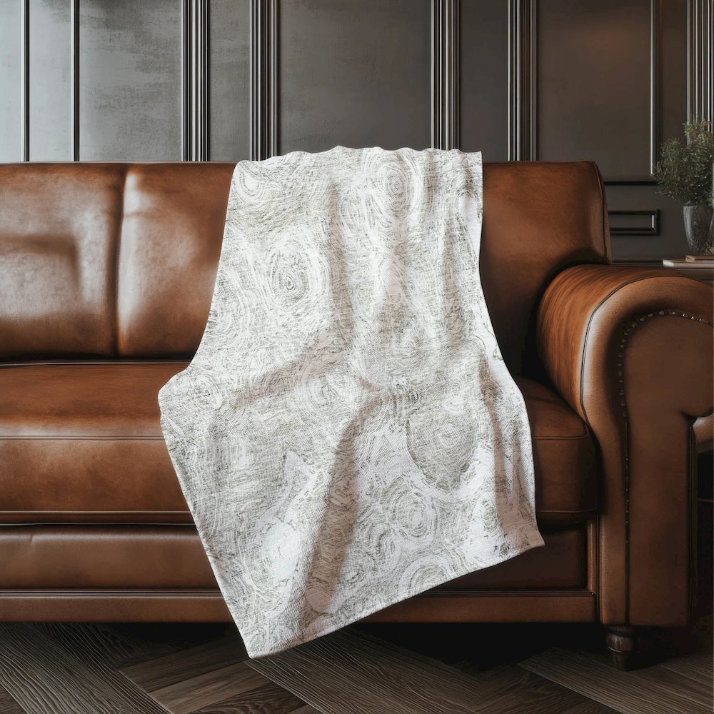 Premium Machine Washable ASB579 Ivory 50" x 70" Sherpa Throw Blanket. Picture 4