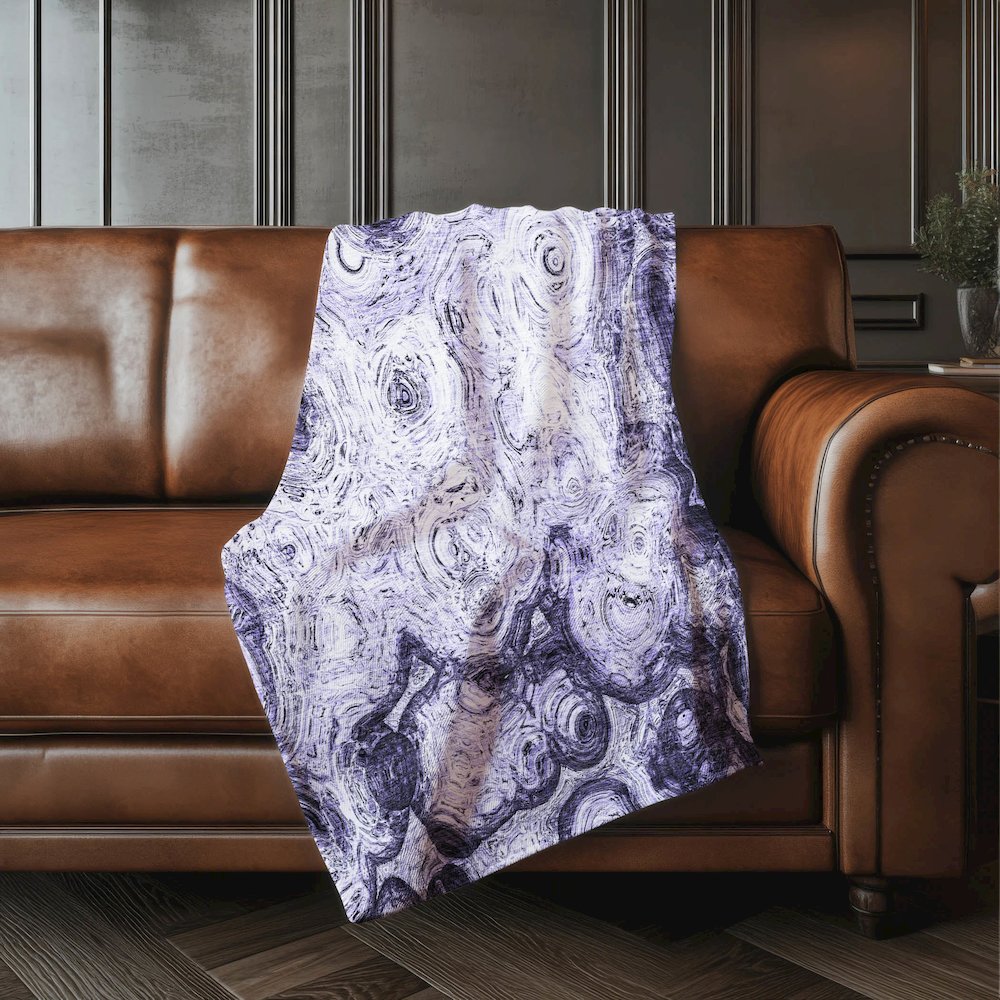 Premium Machine Washable ASB579 Purple 50" x 70" Sherpa Throw Blanket. Picture 4