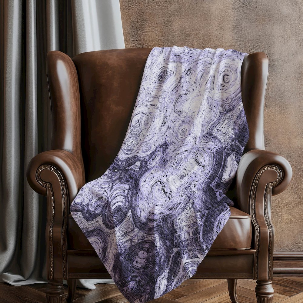 Premium Machine Washable ASB579 Purple 50" x 70" Sherpa Throw Blanket. Picture 5