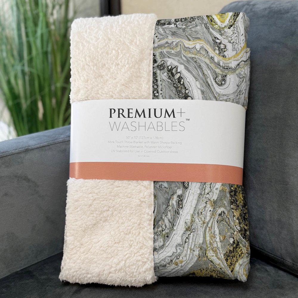 Premium Machine Washable ASB57 Cyclone 50" x 70" Sherpa Throw Blanket. Picture 3