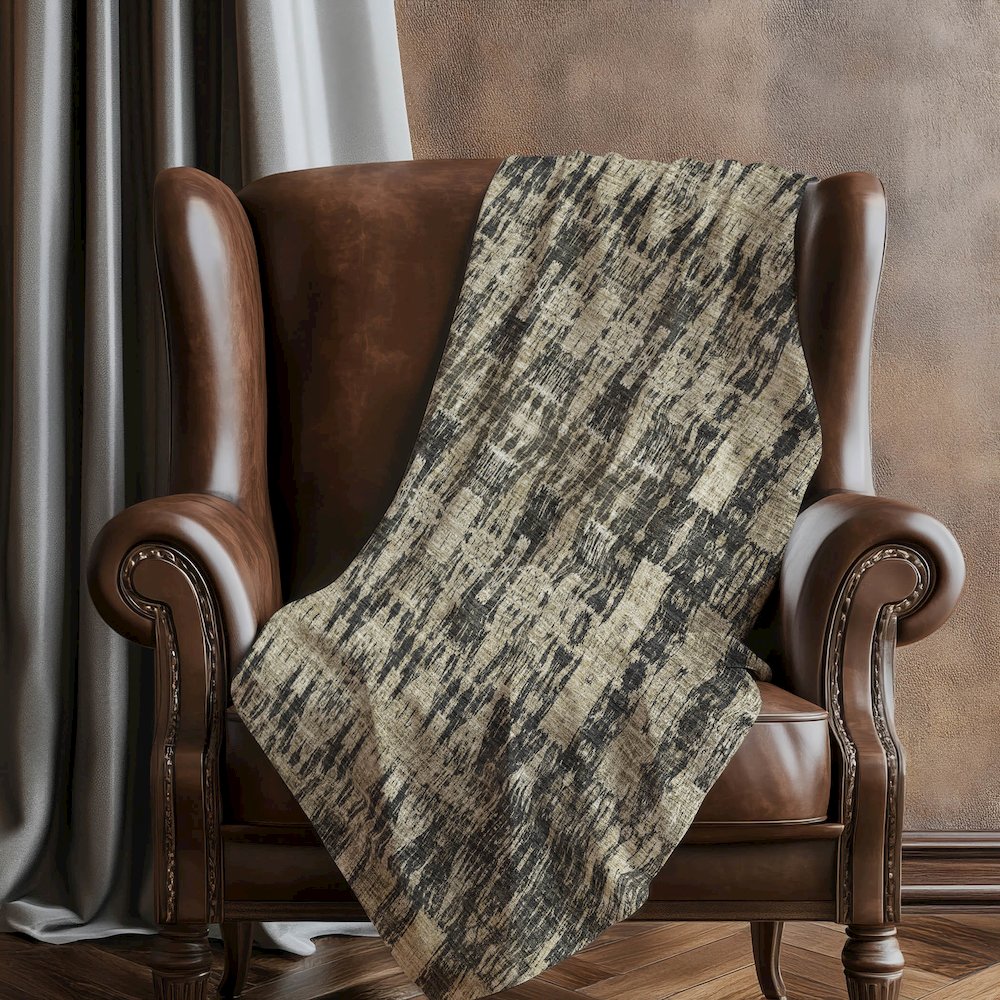 Premium Machine Washable ASB580 Black 50" x 70" Sherpa Throw Blanket. Picture 5