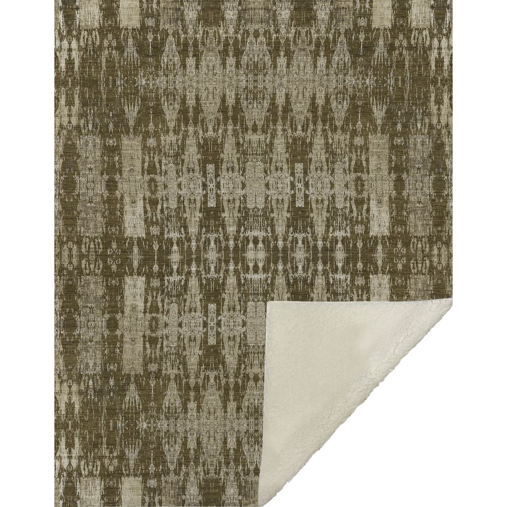Premium Machine Washable ASB580 Chocolate 50" x 70" Sherpa Throw Blanket. Picture 1