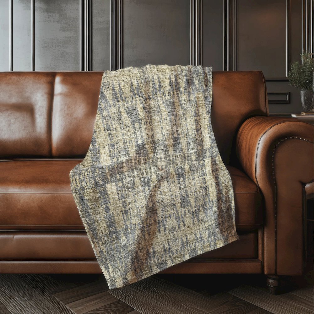 Premium Machine Washable ASB580 Gray 50" x 70" Sherpa Throw Blanket. Picture 4