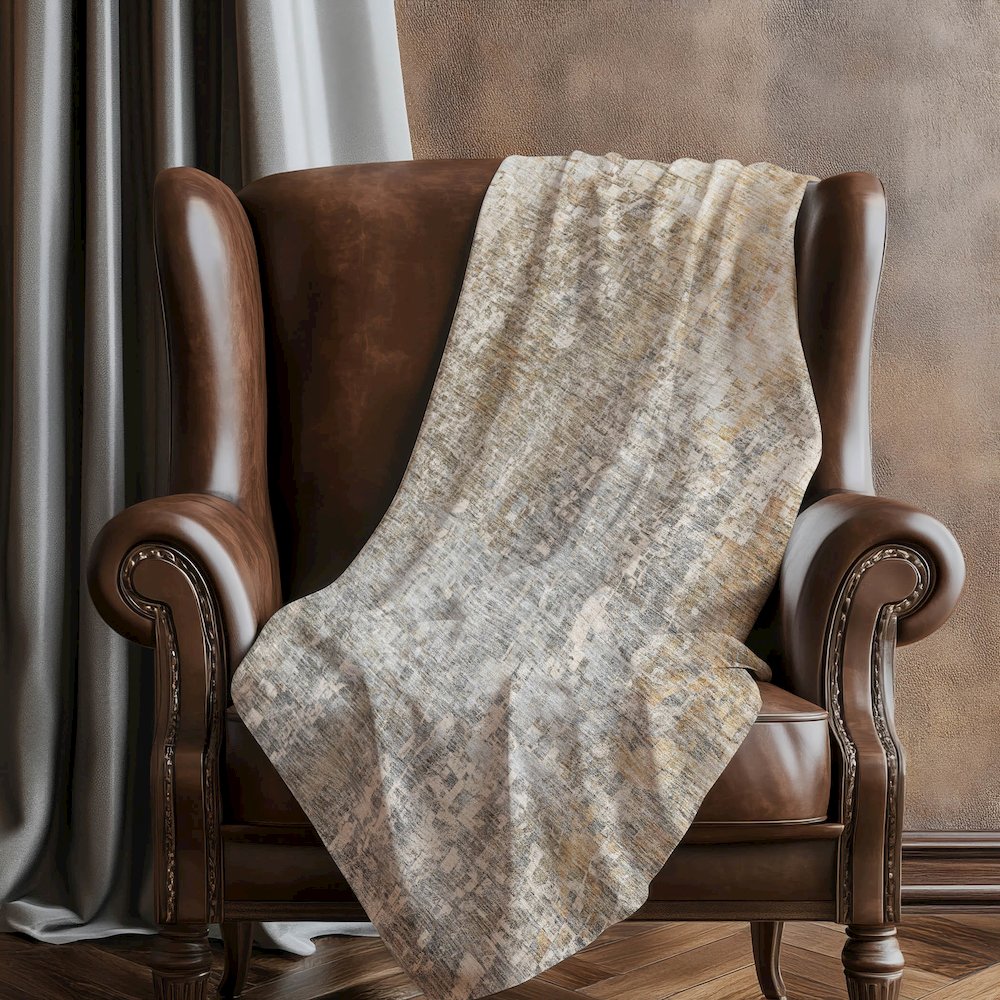 Premium Machine Washable ASB581 Beige 50" x 70" Sherpa Throw Blanket. Picture 5