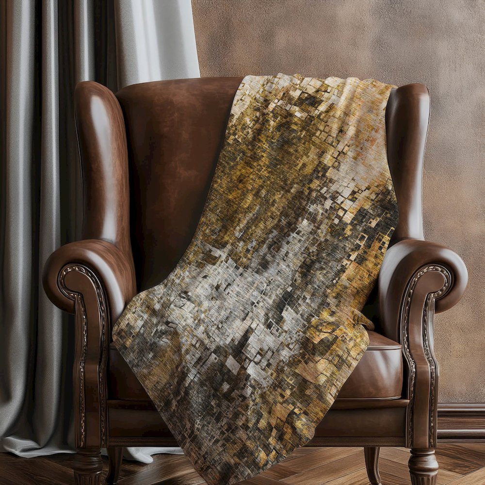 Premium Machine Washable ASB581 Brown 50" x 70" Sherpa Throw Blanket. Picture 5