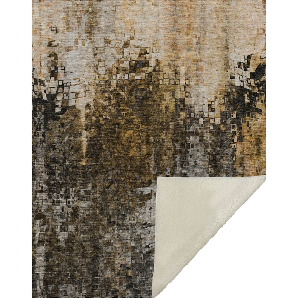 Premium Machine Washable ASB581 Brown 50" x 70" Sherpa Throw Blanket. Picture 1