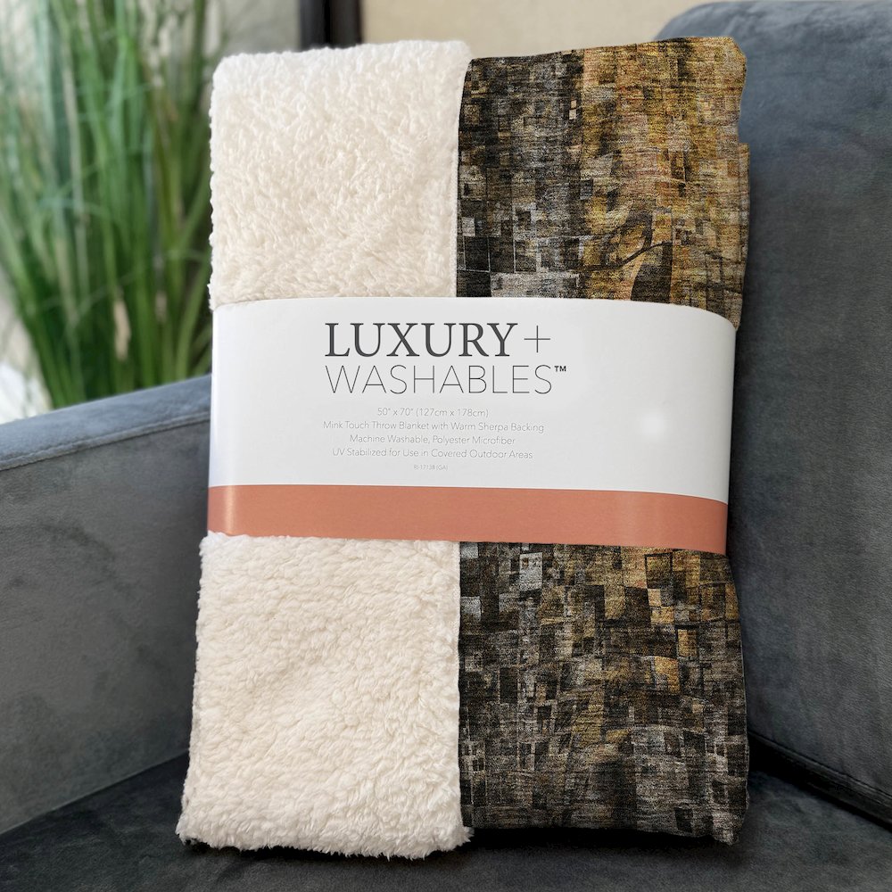 Premium Machine Washable ASB581 Brown 50" x 70" Sherpa Throw Blanket. Picture 3