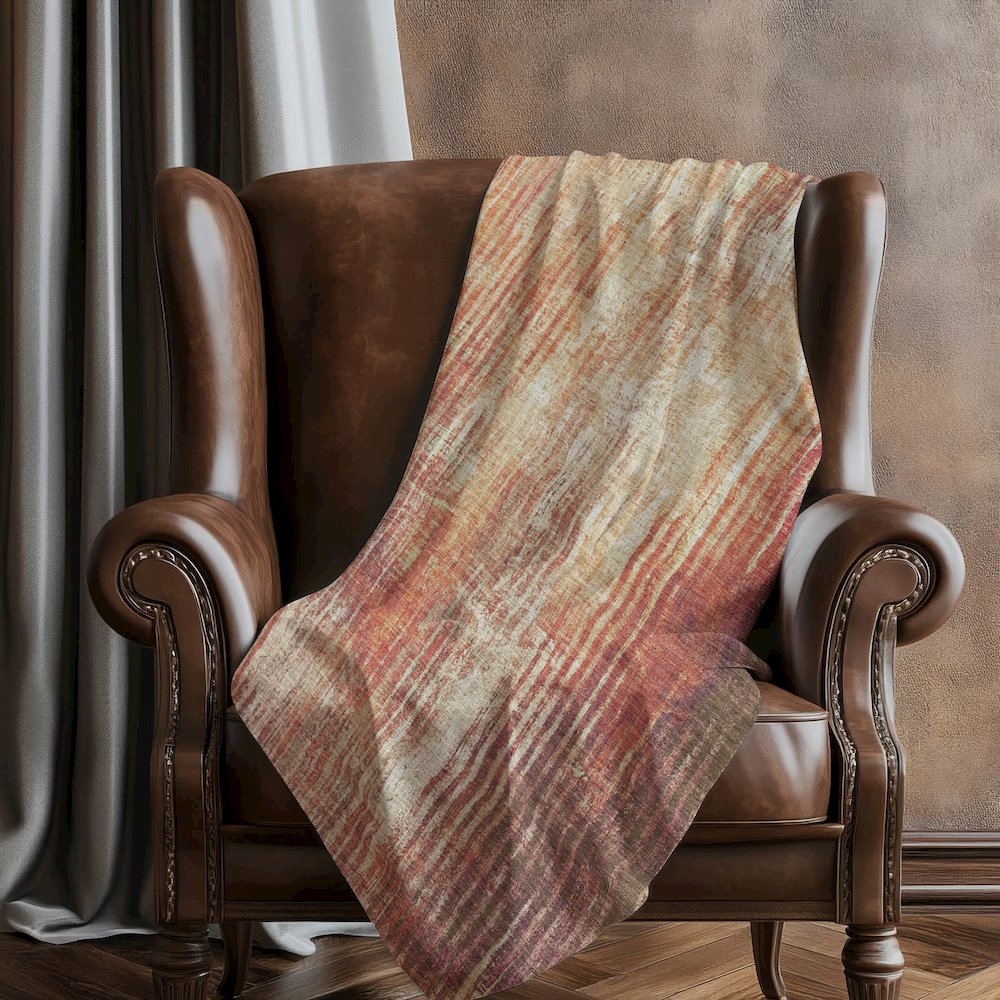Premium Machine Washable ASB582 Paprika 50" x 70" Sherpa Throw Blanket. Picture 5