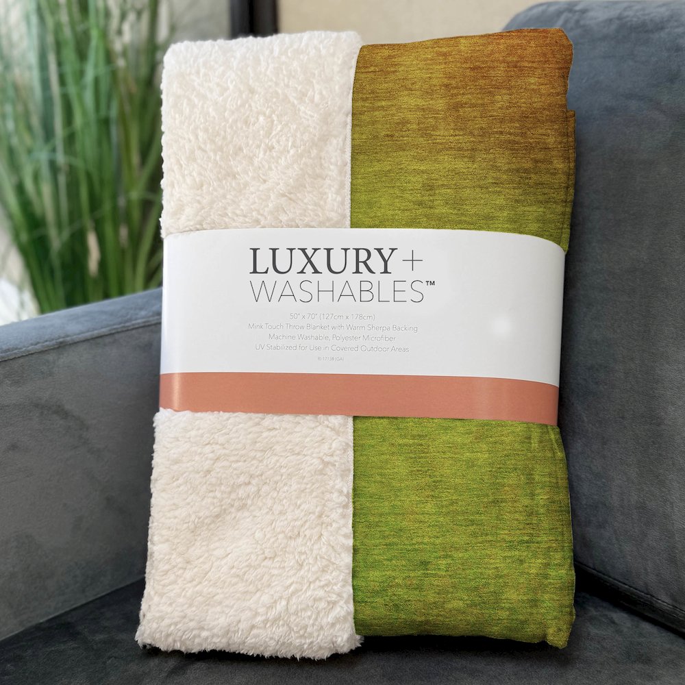 Premium Machine Washable ASB583 Terracotta 50" x 70" Sherpa Throw Blanket. Picture 3