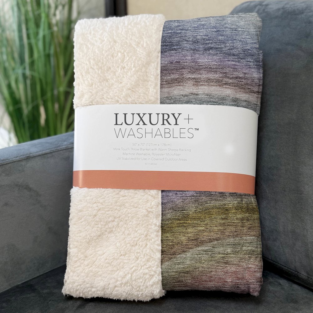 Premium Machine Washable ASB584 Beige 50" x 70" Sherpa Throw Blanket. Picture 3