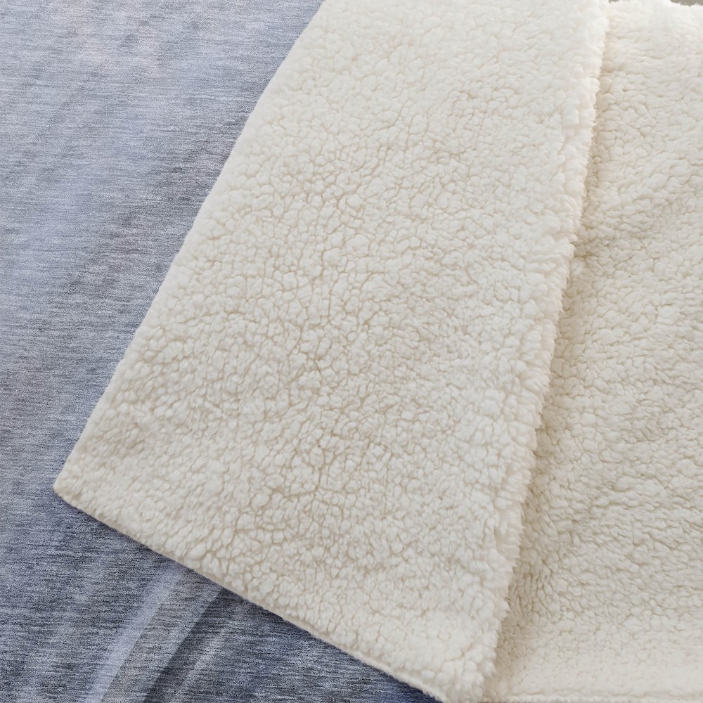 Premium Machine Washable ASB584 Blue 50" x 70" Sherpa Throw Blanket. Picture 2