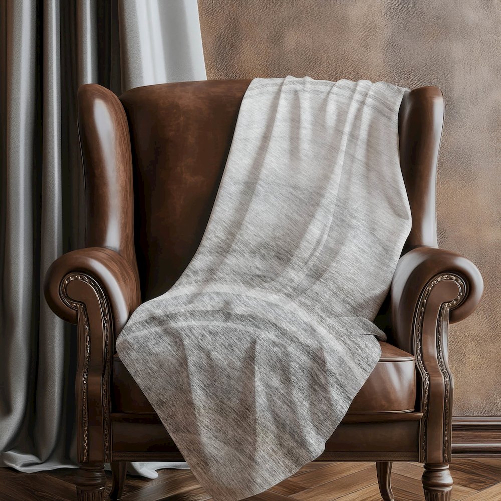 Premium Machine Washable ASB584 Gray 50" x 70" Sherpa Throw Blanket. Picture 5