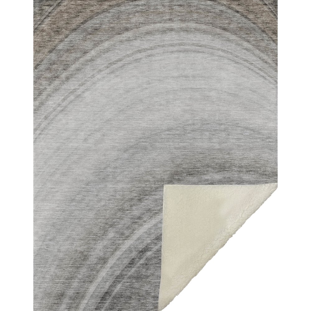 Premium Machine Washable ASB584 Gray 50" x 70" Sherpa Throw Blanket. Picture 1