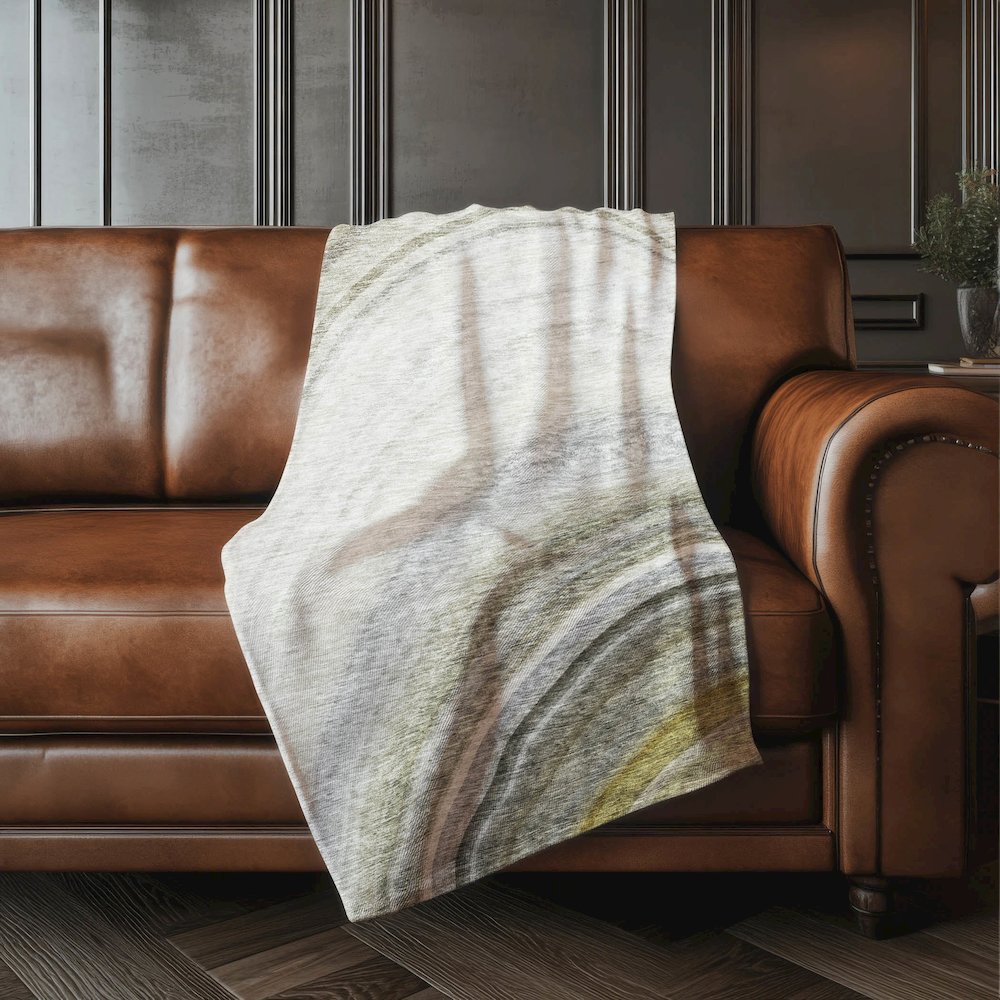 Premium Machine Washable ASB584 Taupe 50" x 70" Sherpa Throw Blanket. Picture 4