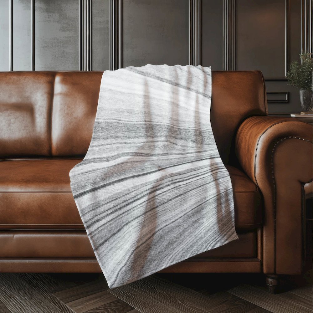 Premium Machine Washable ASB585 Gray 50" x 70" Sherpa Throw Blanket. Picture 4