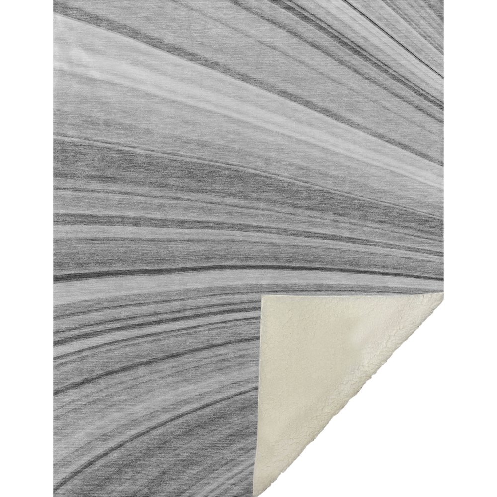 Premium Machine Washable ASB585 Gray 50" x 70" Sherpa Throw Blanket. Picture 1