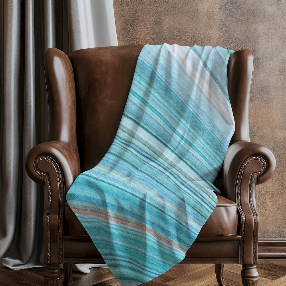 Premium Machine Washable ASB585 Teal 50" x 70" Sherpa Throw Blanket. Picture 5