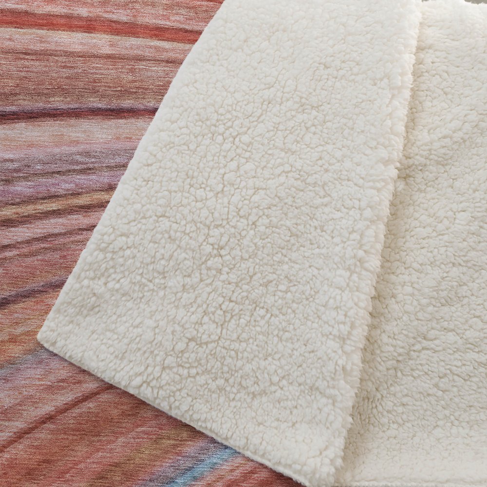 Premium Machine Washable ASB585 Terracotta 50" x 70" Sherpa Throw Blanket. Picture 2