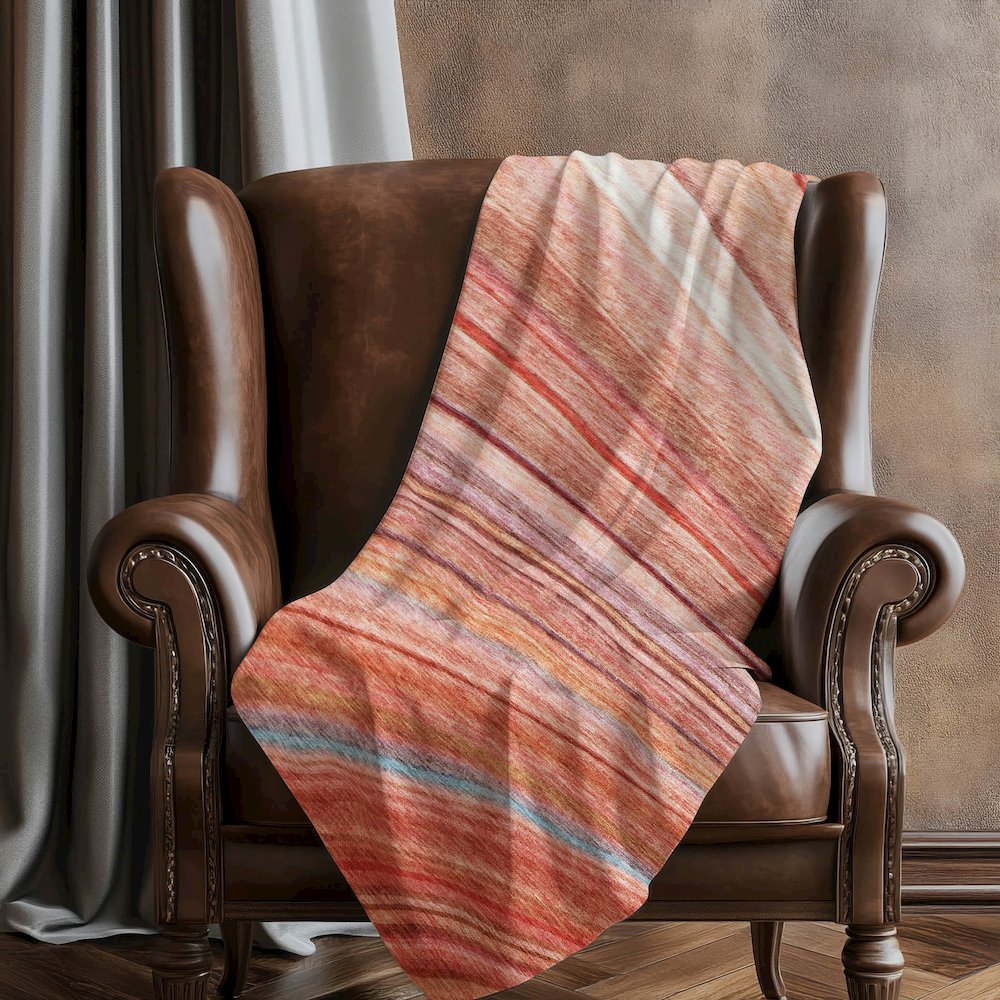 Premium Machine Washable ASB585 Terracotta 50" x 70" Sherpa Throw Blanket. Picture 5