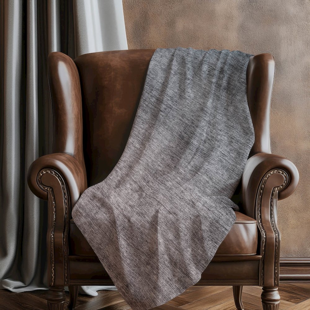 Premium Machine Washable ASB587 Gray 50" x 70" Sherpa Throw Blanket. Picture 5