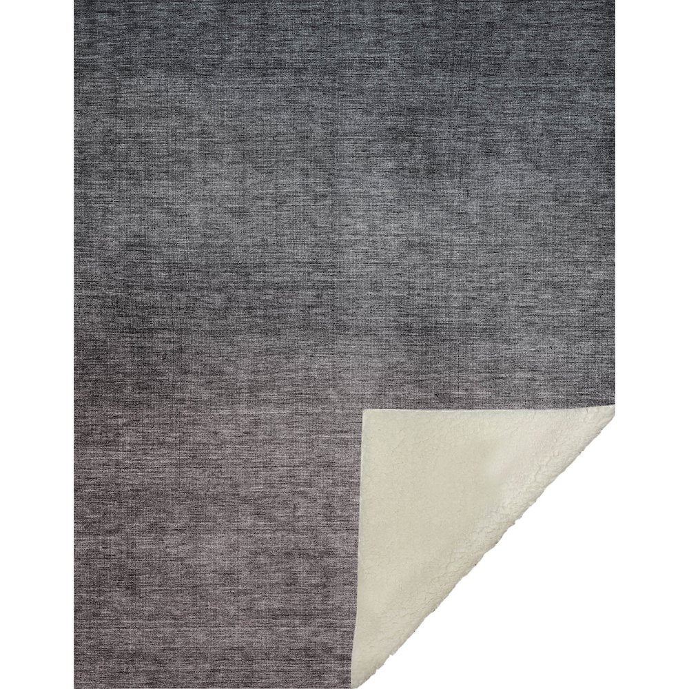 Premium Machine Washable ASB587 Gray 50" x 70" Sherpa Throw Blanket. Picture 1