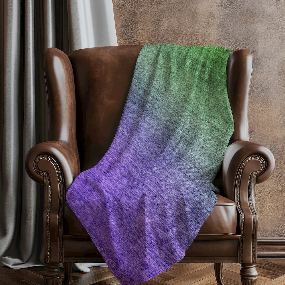 Premium Machine Washable ASB587 Green 50" x 70" Sherpa Throw Blanket. Picture 5