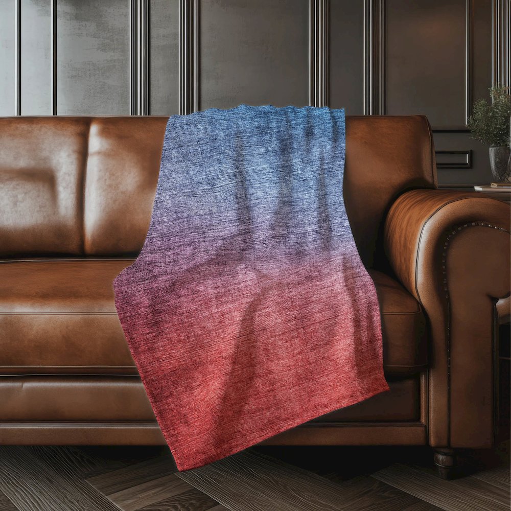 Premium Machine Washable ASB587 Navy 50" x 70" Sherpa Throw Blanket. Picture 4
