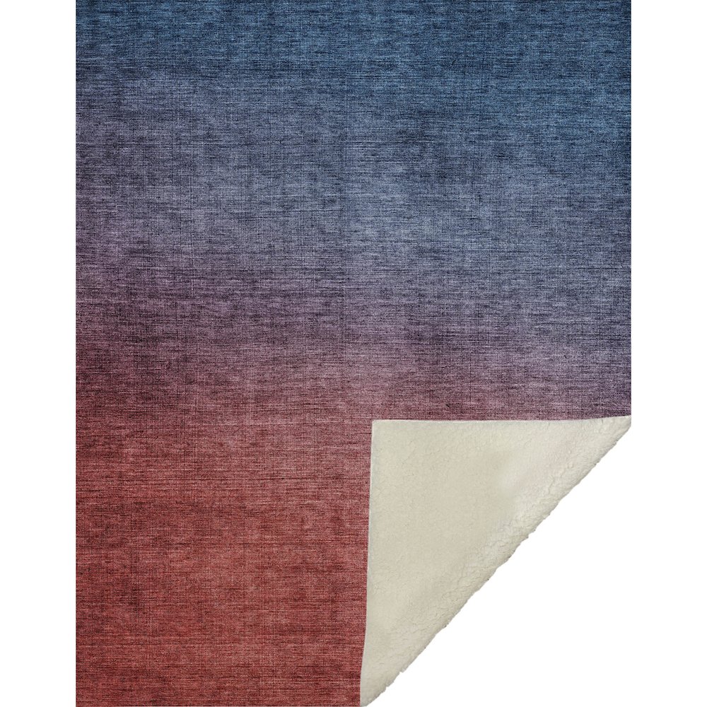 Premium Machine Washable ASB587 Navy 50" x 70" Sherpa Throw Blanket. Picture 1