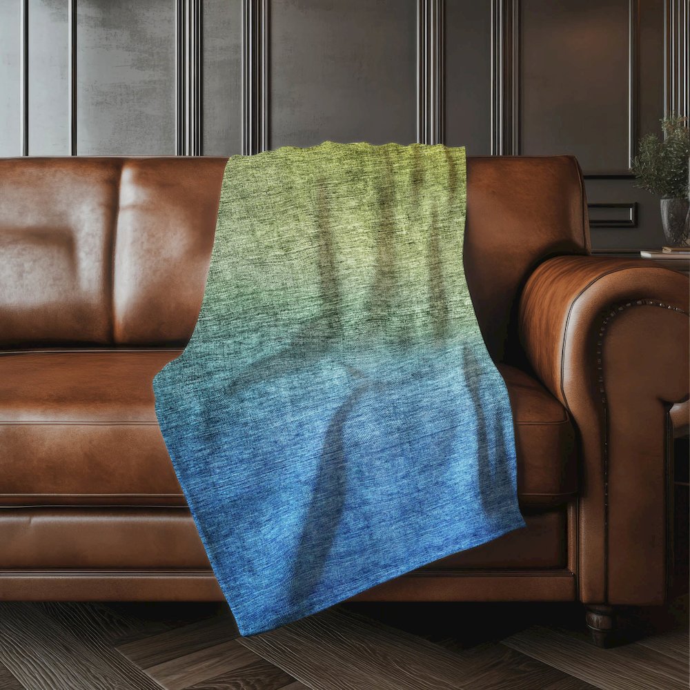 Premium Machine Washable ASB587 Olive 50" x 70" Sherpa Throw Blanket. Picture 4