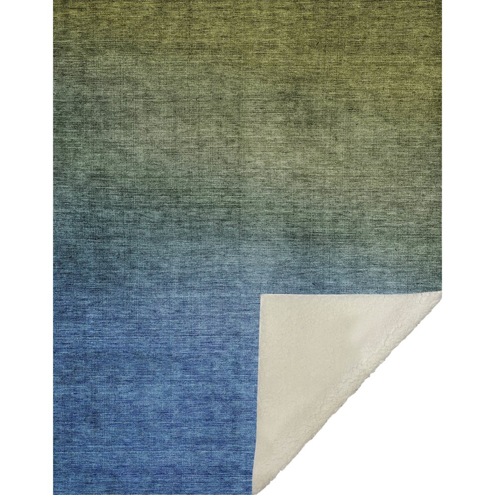 Premium Machine Washable ASB587 Olive 50" x 70" Sherpa Throw Blanket. Picture 1