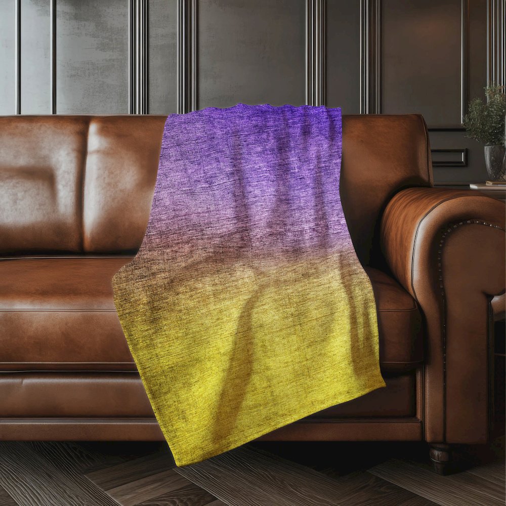 Premium Machine Washable ASB587 Purple 50" x 70" Sherpa Throw Blanket. Picture 4