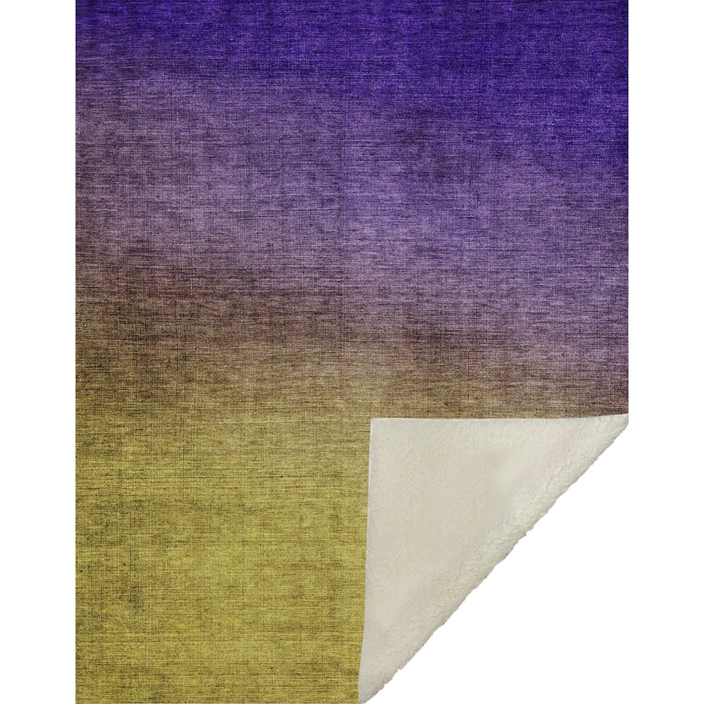Premium Machine Washable ASB587 Purple 50" x 70" Sherpa Throw Blanket. Picture 1