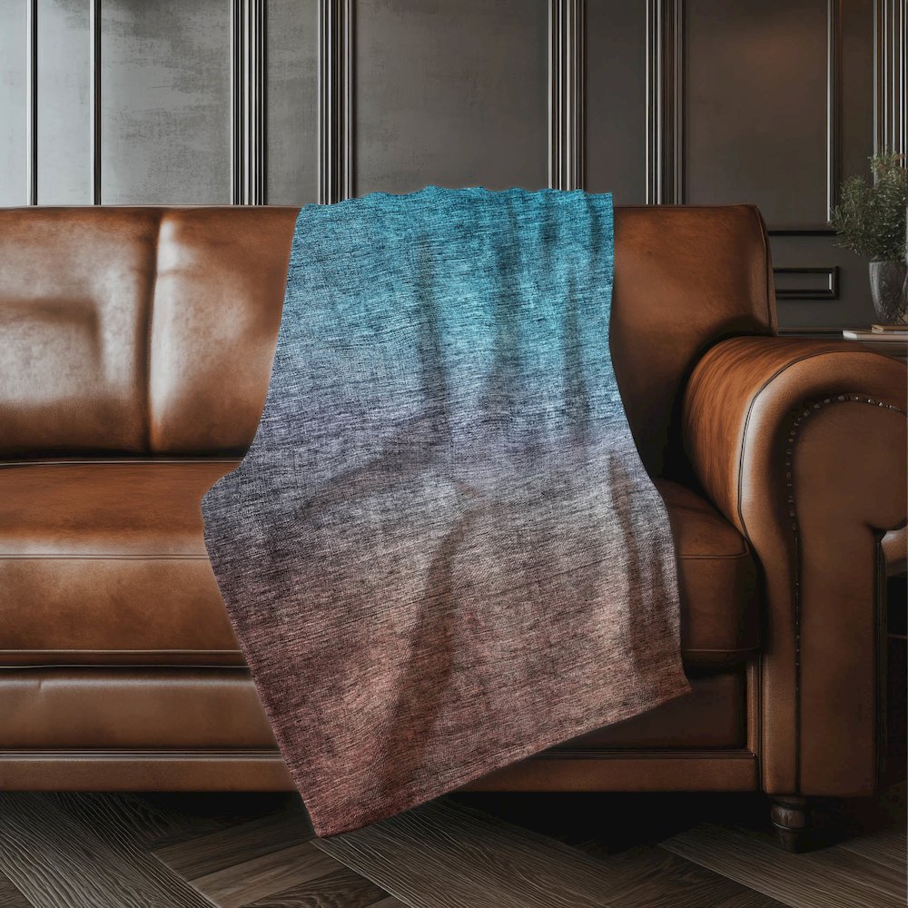 Premium Machine Washable ASB587 Teal 50" x 70" Sherpa Throw Blanket. Picture 4