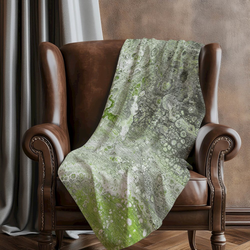 Premium Machine Washable ASB588 Aloe 50" x 70" Sherpa Throw Blanket. Picture 5