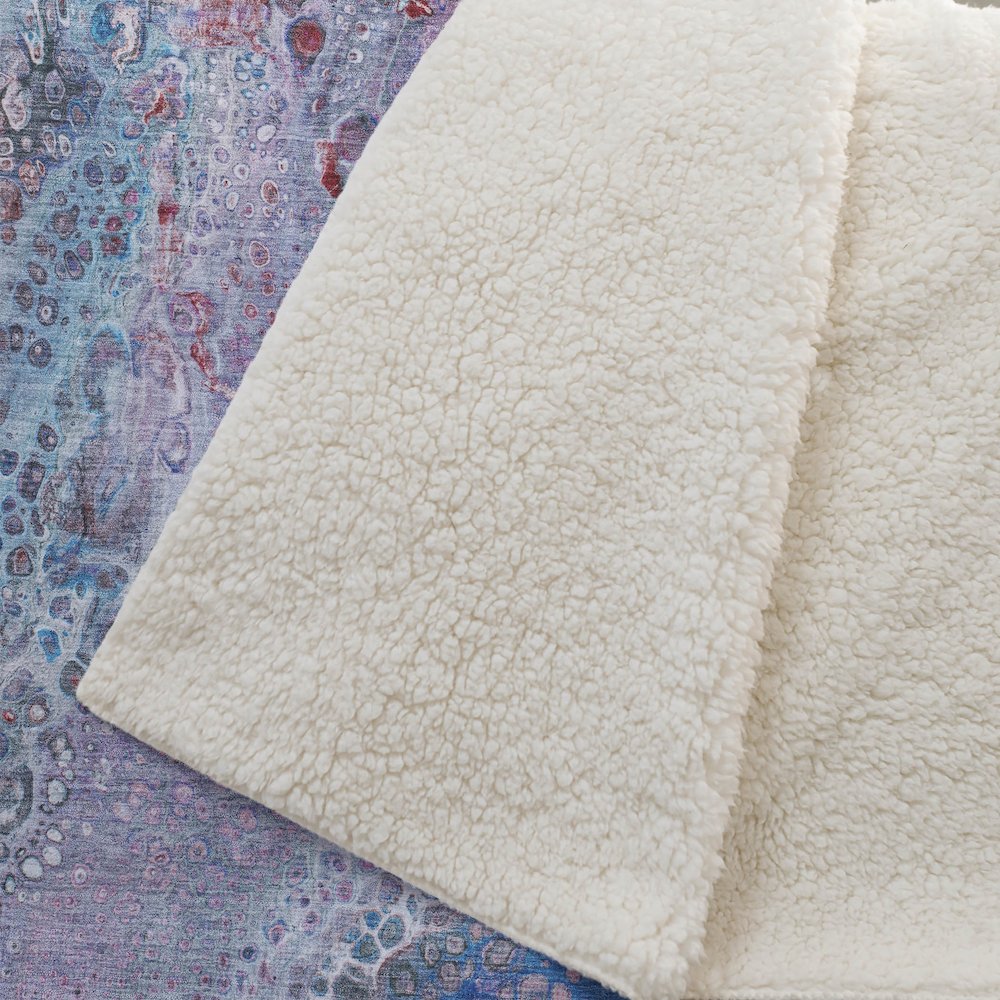 Premium Machine Washable ASB588 Blue 50" x 70" Sherpa Throw Blanket. Picture 2