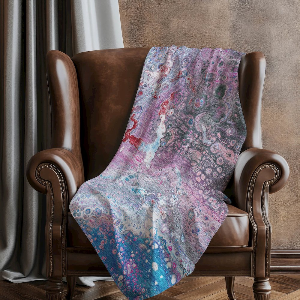 Premium Machine Washable ASB588 Blue 50" x 70" Sherpa Throw Blanket. Picture 5